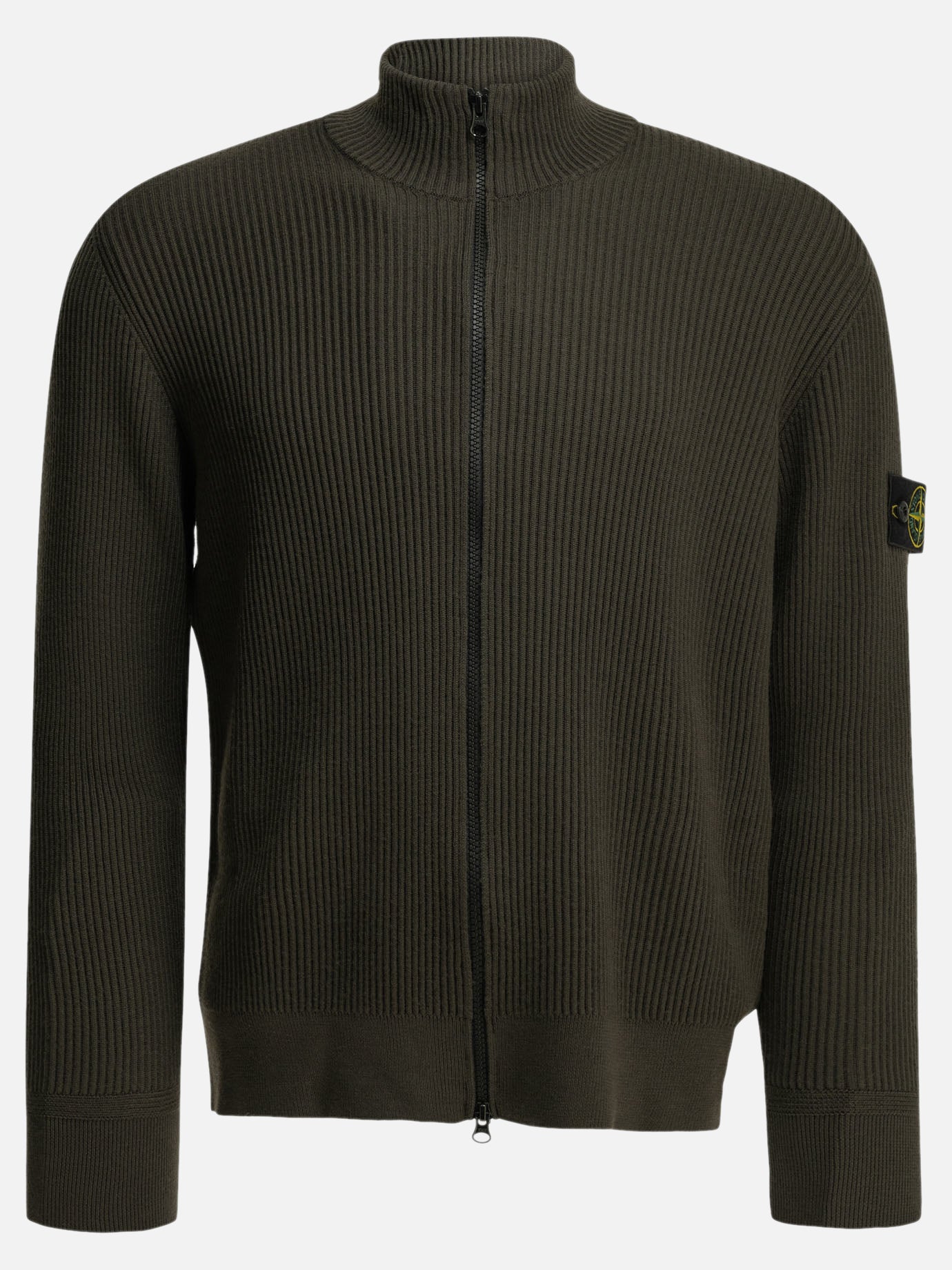 Zipped sweaters Logo  Grey - Stone Island Men | PDP | VIETTI Online Store | Zoom-Modal
