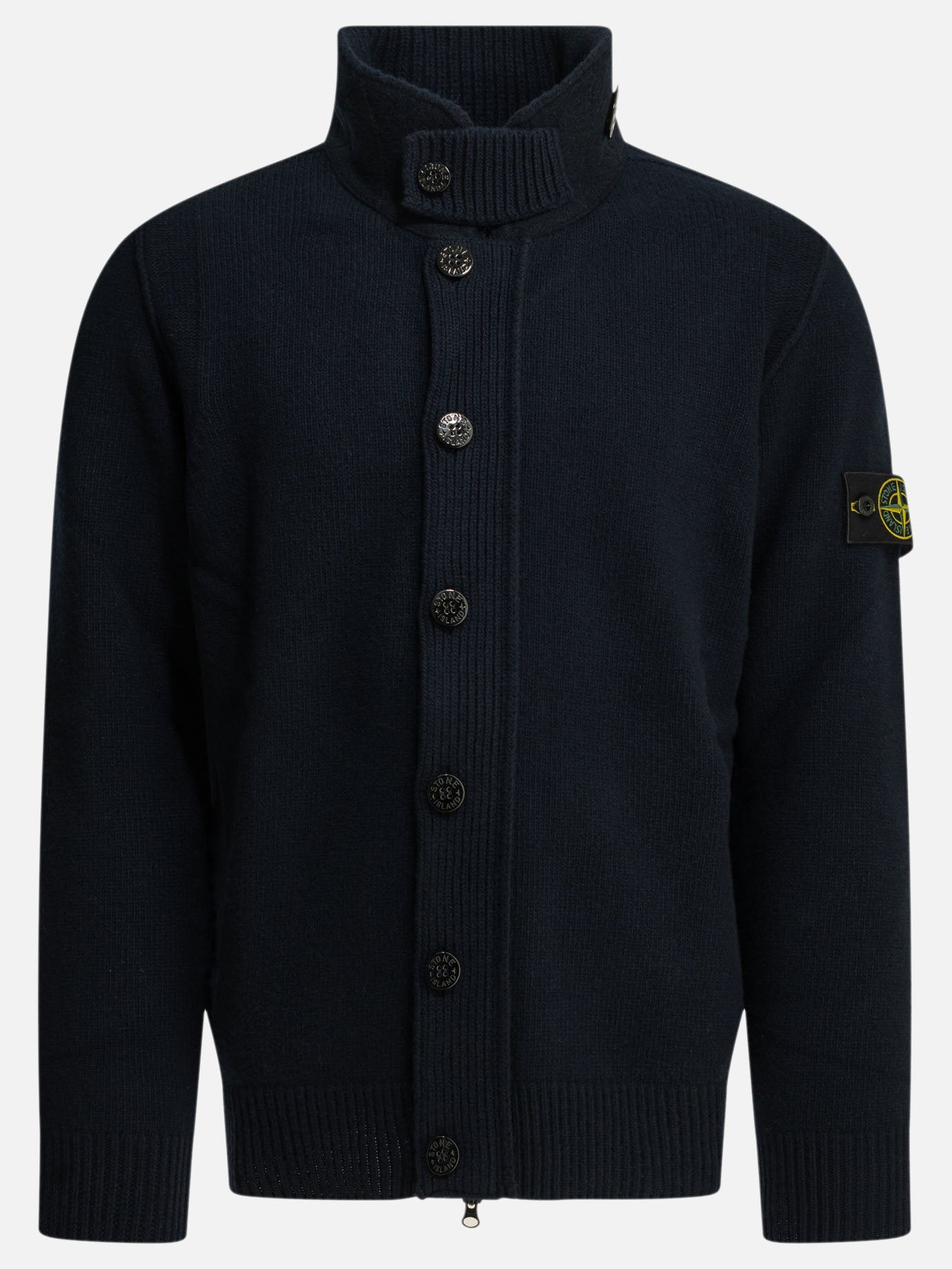 Cardigan Logo  Blu - Stone Island Uomo | PDP | VIETTI Online Store | Zoom-Modal
