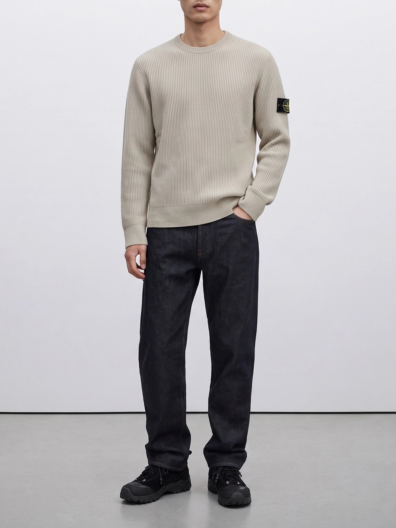 Maglioni girocollo Logo  Grigio - Stone Island Uomo | PDP | VIETTI Online Store | thumbnail_5