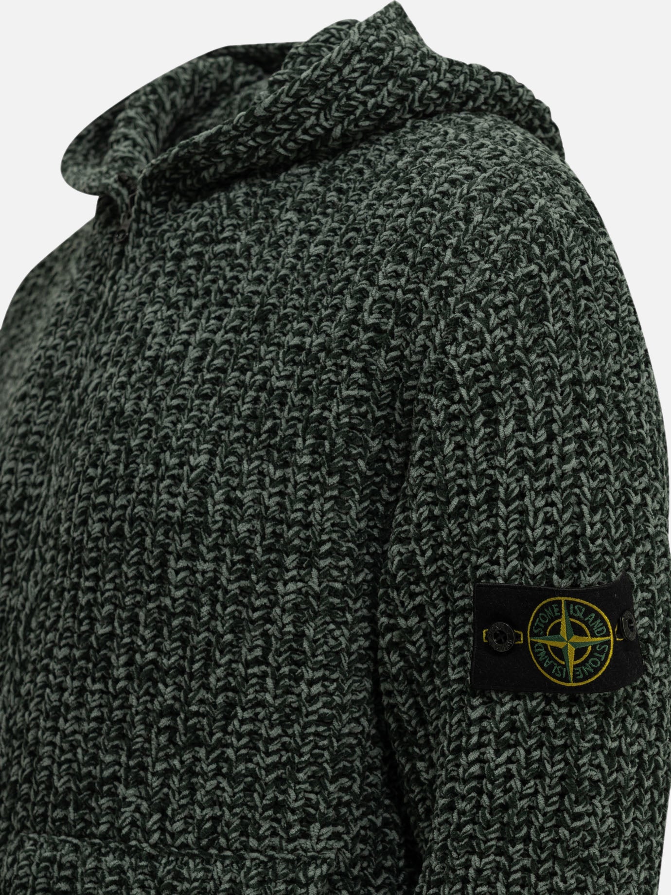 Zipped sweaters Logo  Green - Stone Island Men | PDP | VIETTI Online Store | thumbnail_4