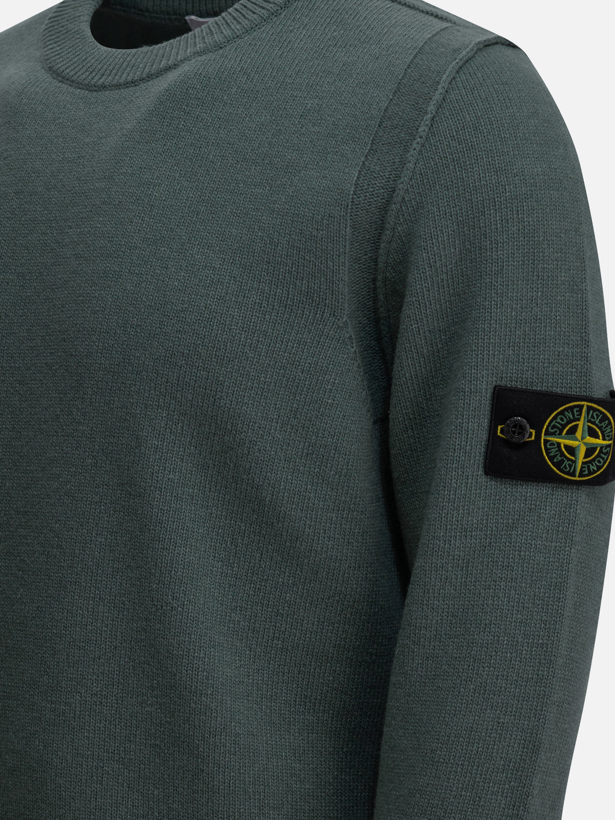 Stone Island Crew-neck sweater with logo Green - VIETTI