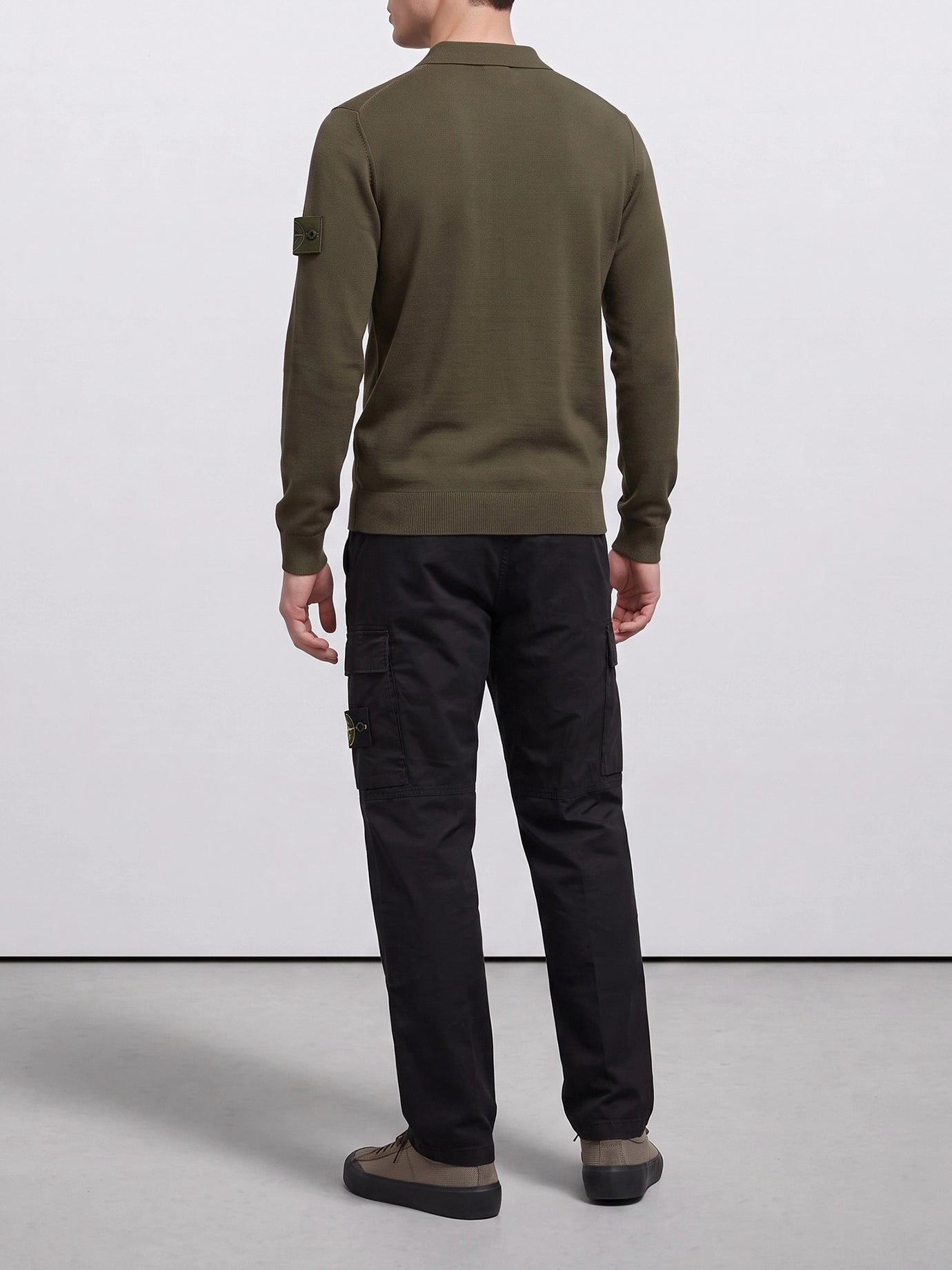 Polo sweater Logo  Green - Stone Island Men | PDP | VIETTI Online Store | thumbnail_3