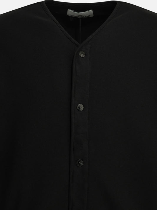 Stone Island Cardigan with logo Black

