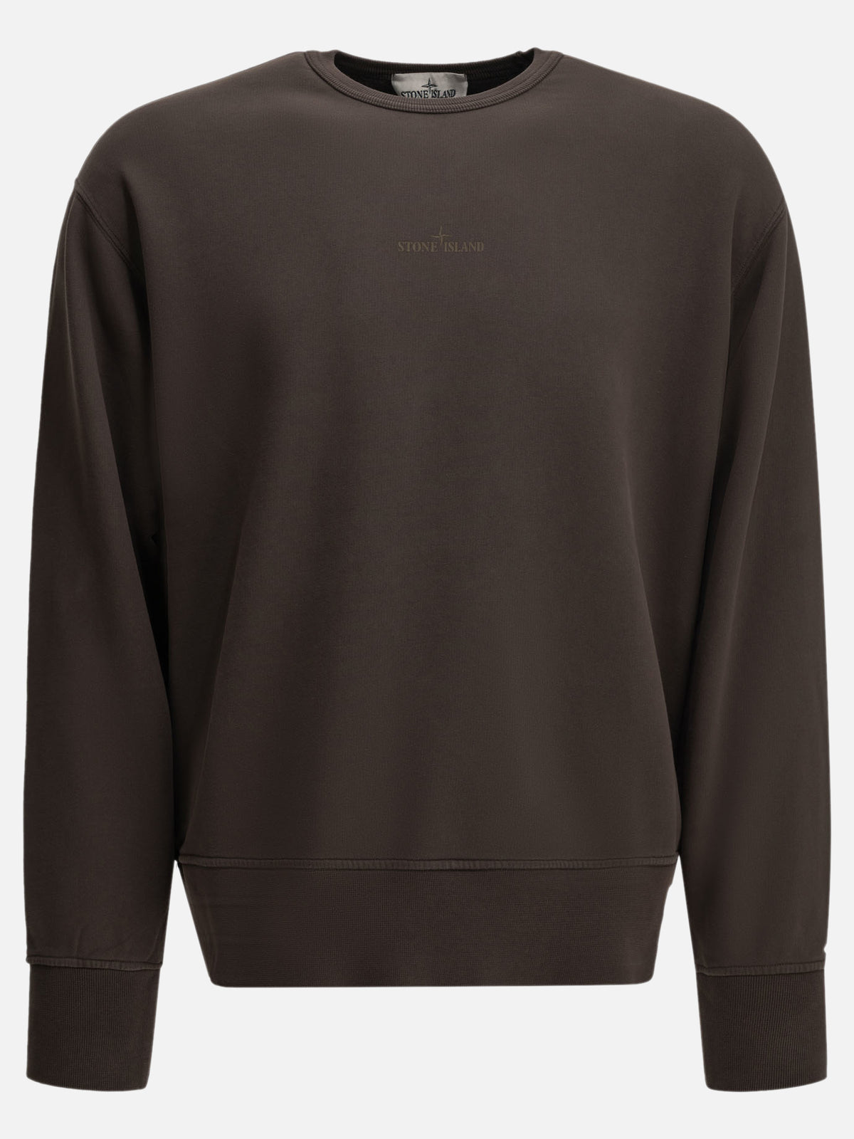 Stone Island Crewneck Sweatshirt with Logo Brown

