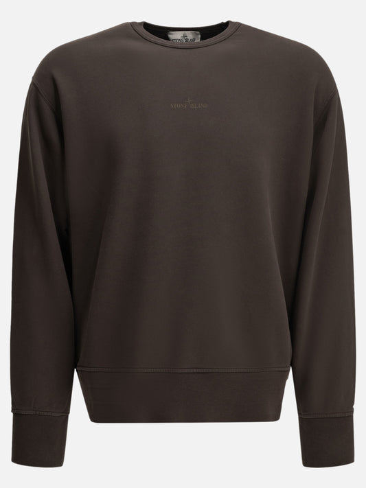 Stone Island Crewneck Sweatshirt with Logo Brown

