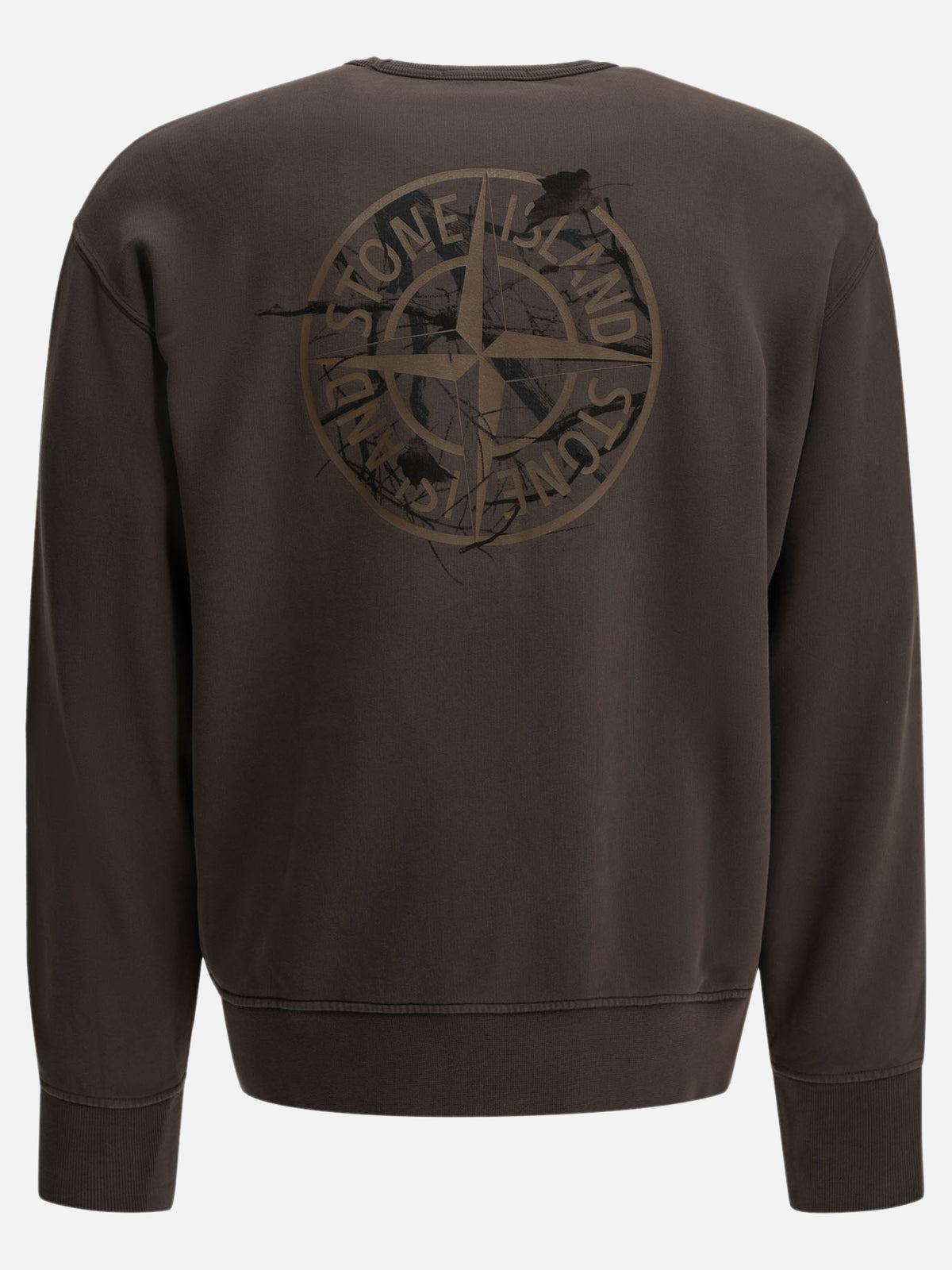 Stone Island Crewneck Sweatshirt with Logo Brown

