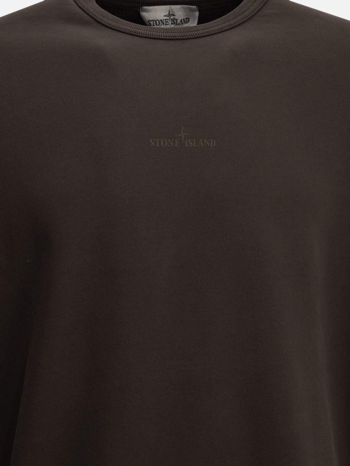 Stone Island Crewneck Sweatshirt with Logo Brown

