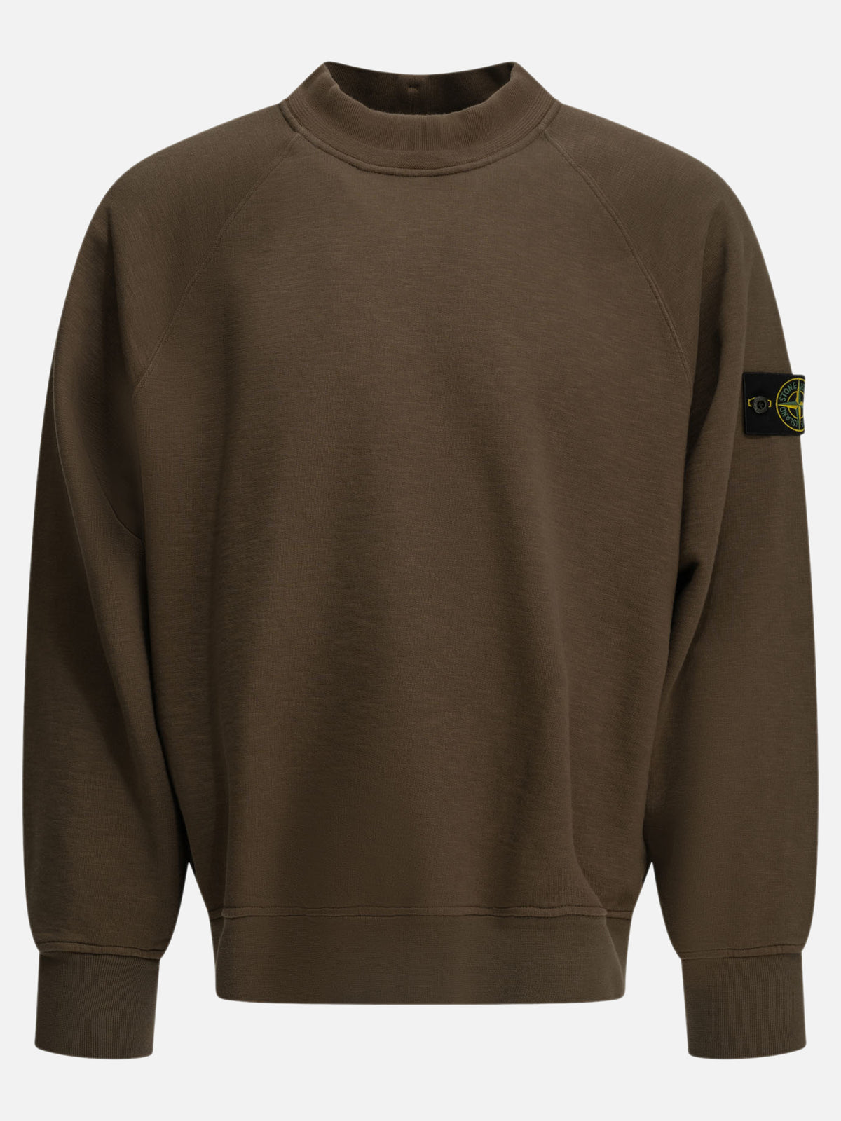 Stone Island "Tubular" Crew-Neck Sweatshirt Brown

