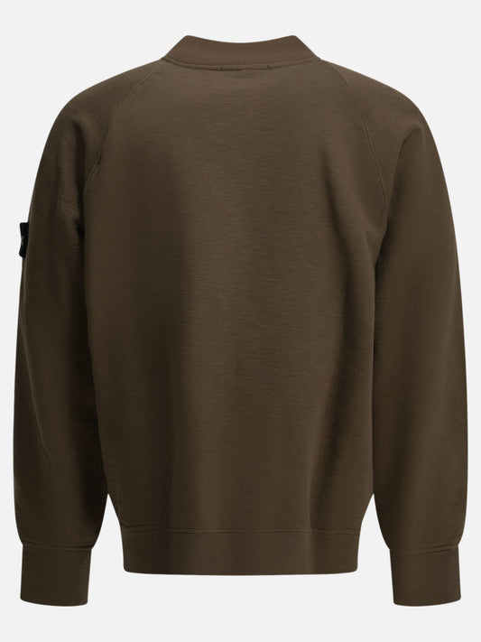 Stone Island "Tubular" Crew-Neck Sweatshirt Brown


