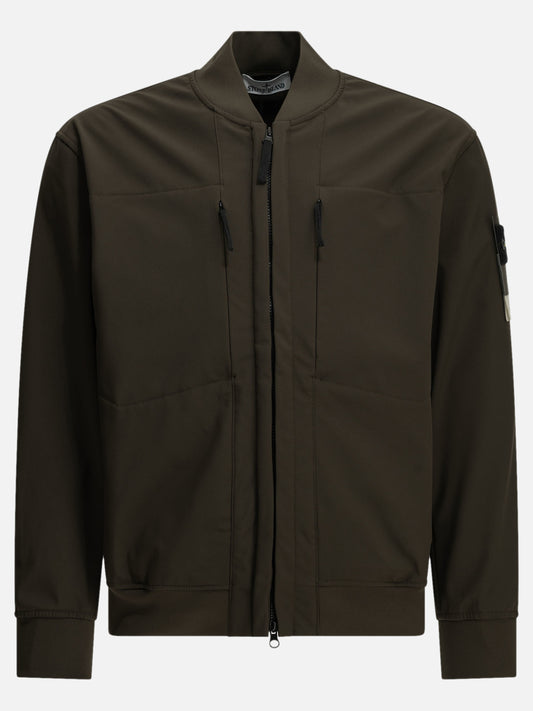 Stone Island "Soft Shell" Bomber Jacket Green

