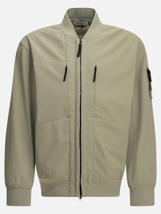 Stone Island "Soft Shell" Bomber Jacket Beige


