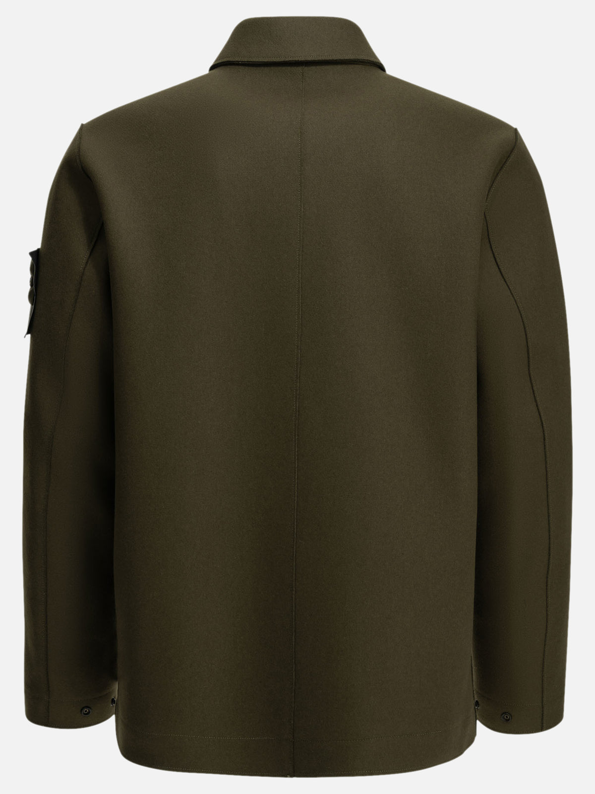 Stone Island Overshirt Jacket with Logo Green

