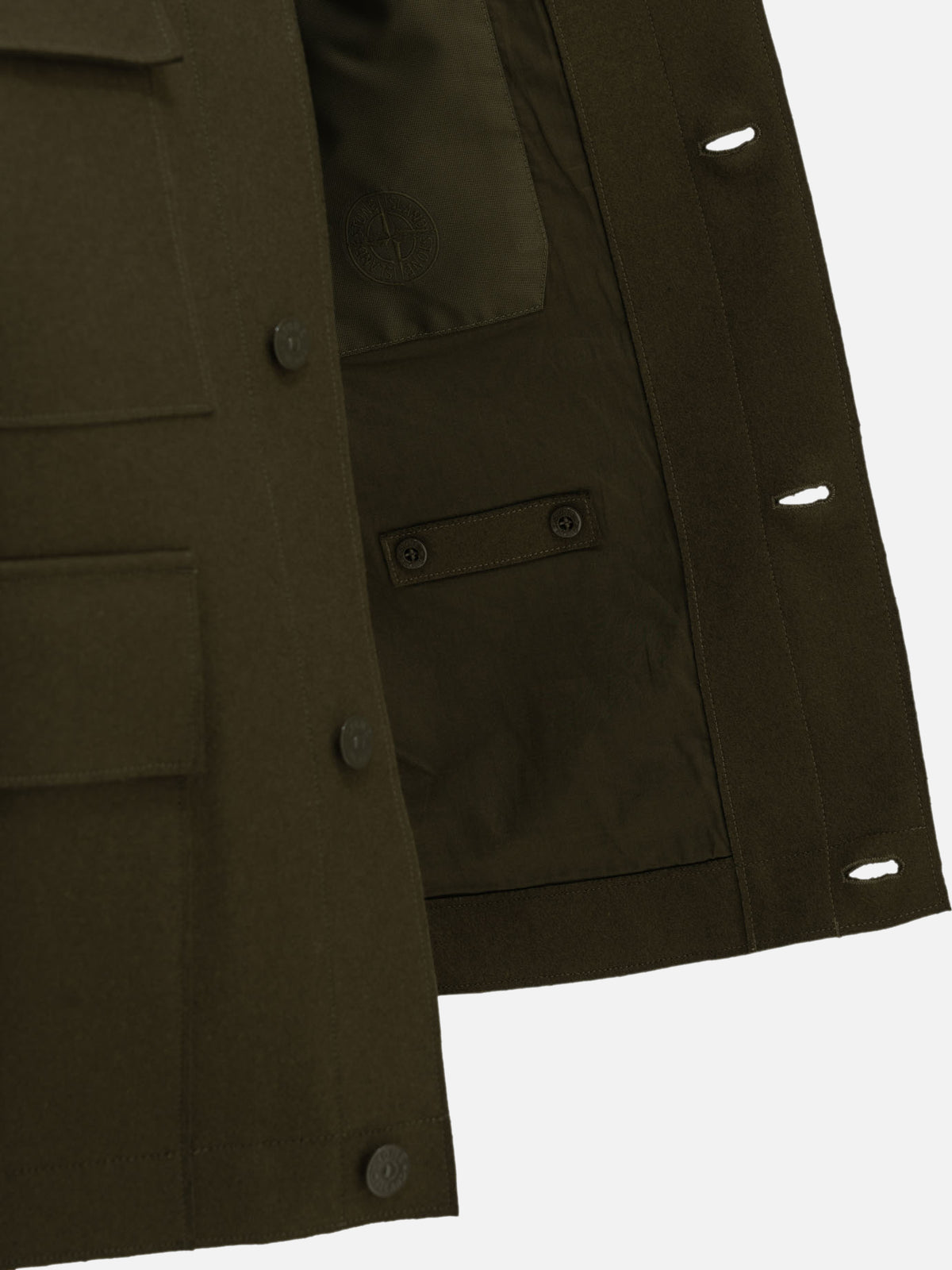 Stone Island Overshirt Jacket with Logo Green

