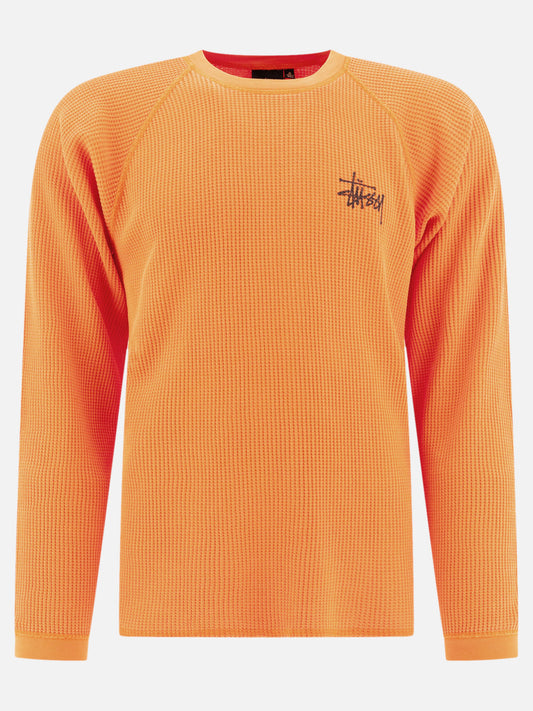 Stüssy "Thermal" Crew-Neck Sweater Orange

