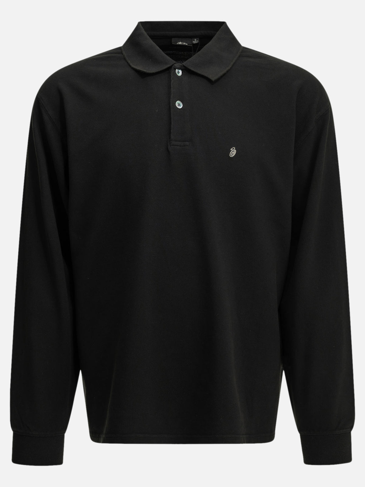 Stüssy Button-down polo shirt with logo Black - VIETTI