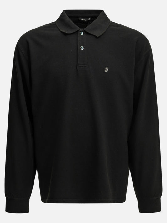 Stüssy Button-down polo shirt with logo Black

