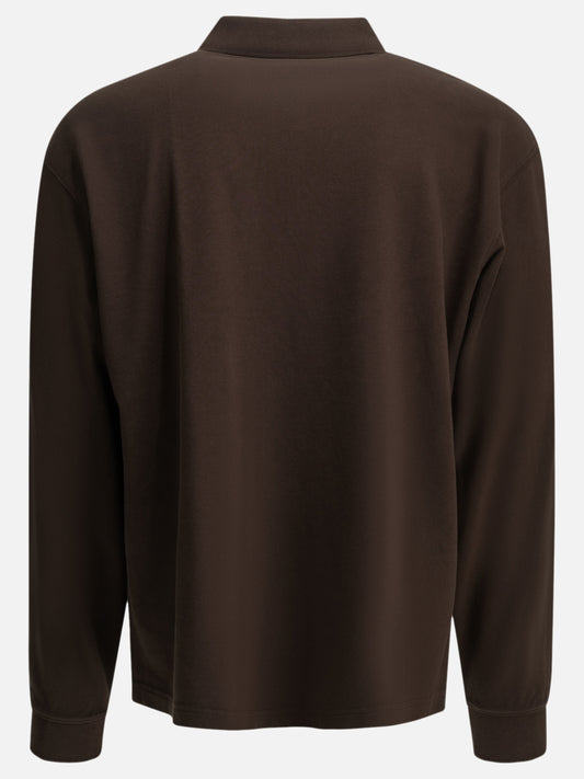 Stüssy Button-down polo shirt with logo Brown

