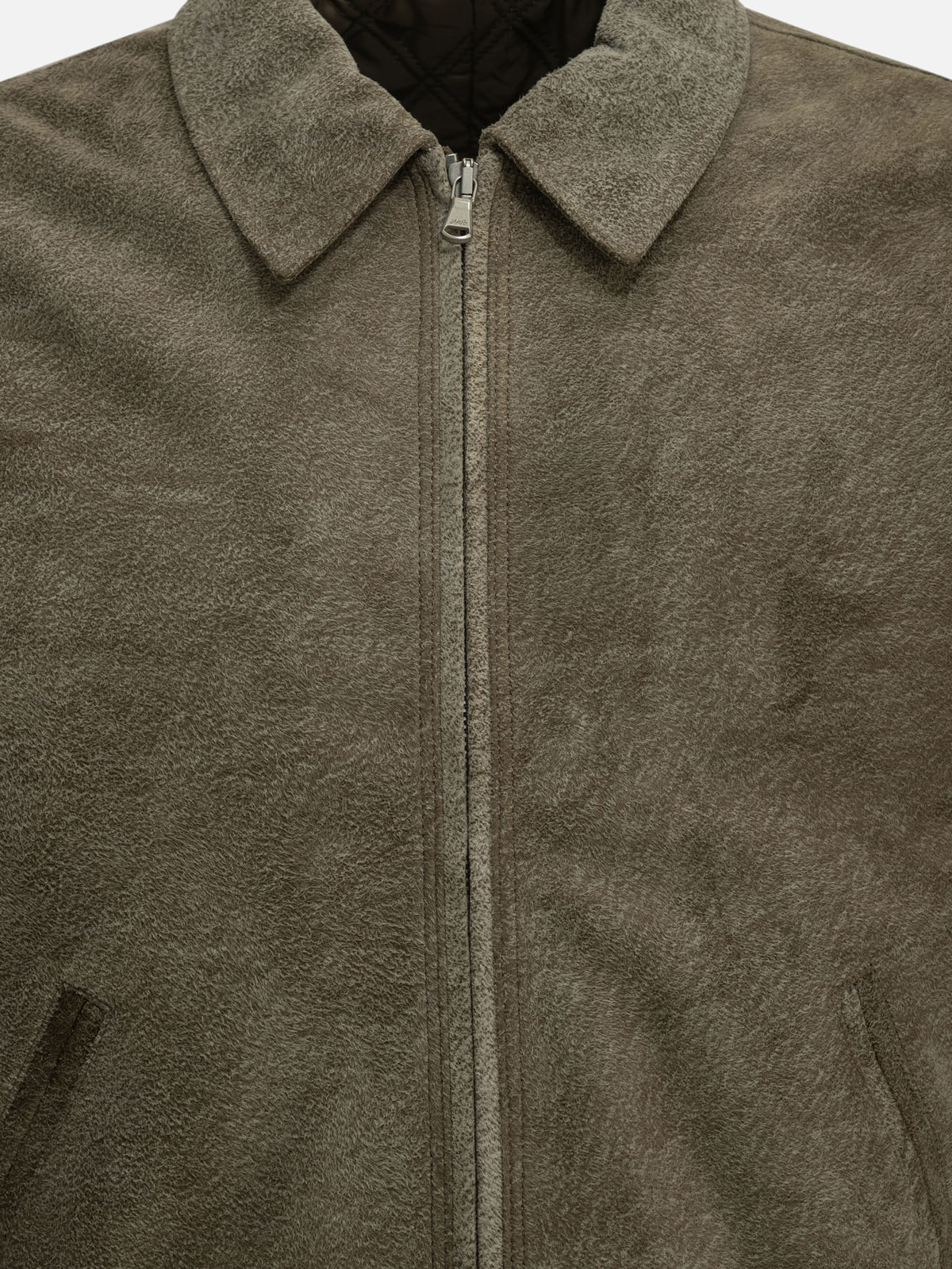 Stüssy "Garage" Leather Jacket Beige

