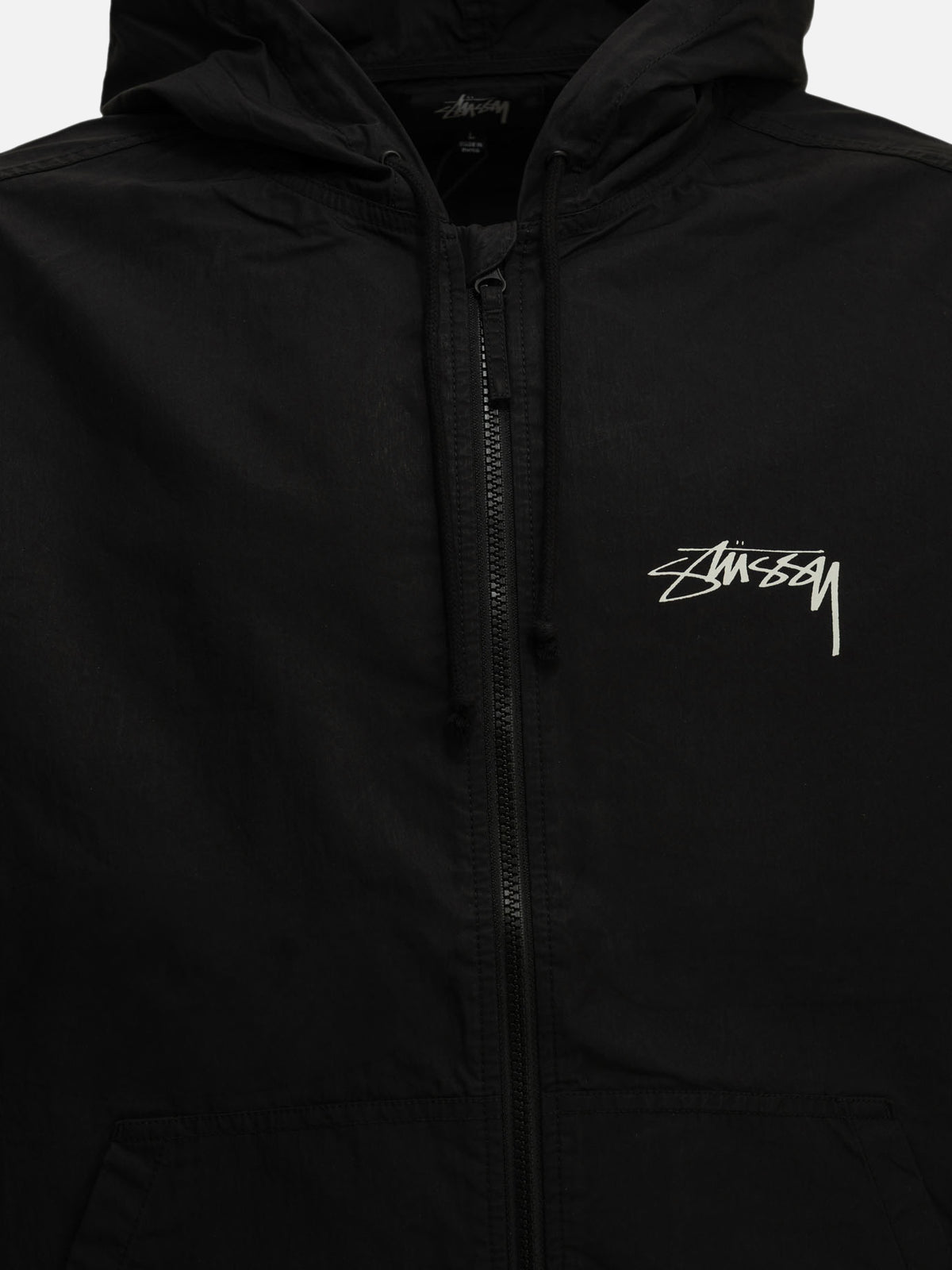 Stüssy Windbreaker with logo Black


