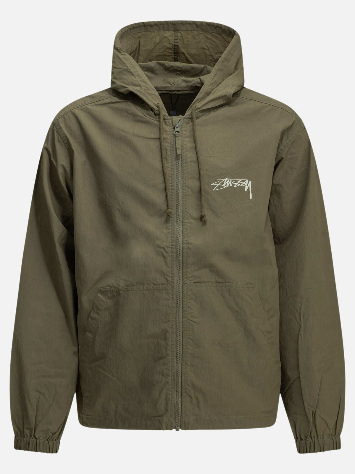 Stüssy Windbreaker with logo Green

