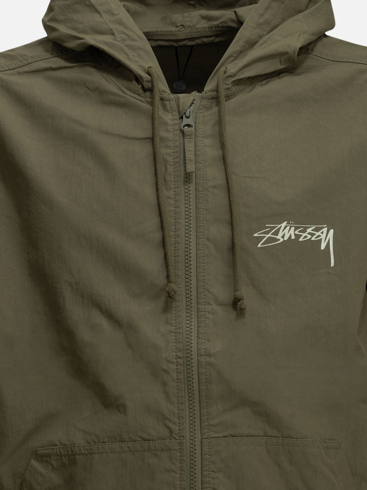 Stüssy Windbreaker with logo Green

