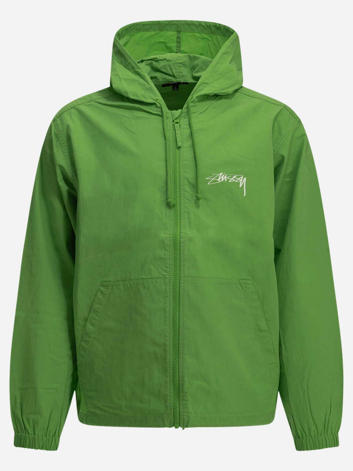 Stüssy Windbreaker with logo Green

