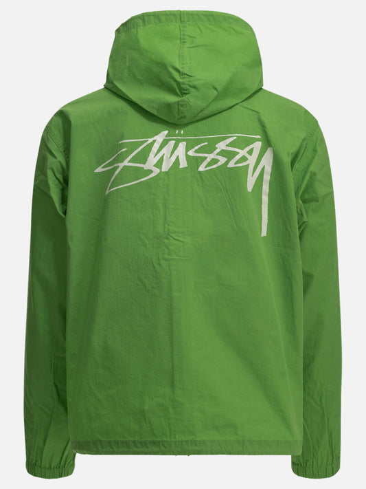Stüssy Windbreaker with logo Green

