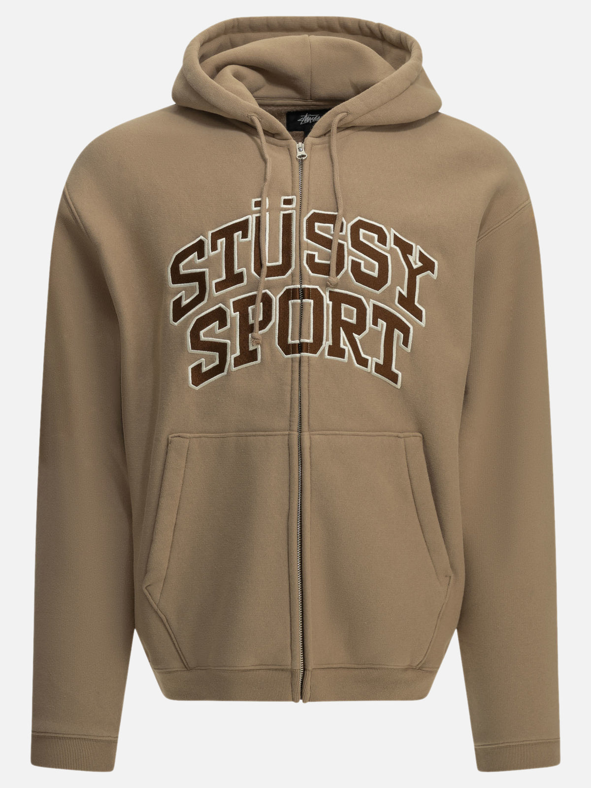 Stüssy "Stüssy Sport" Zip-Up Sweatshirt Beige

