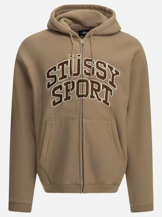 Stüssy "Stüssy Sport" Zip-Up Sweatshirt Beige

