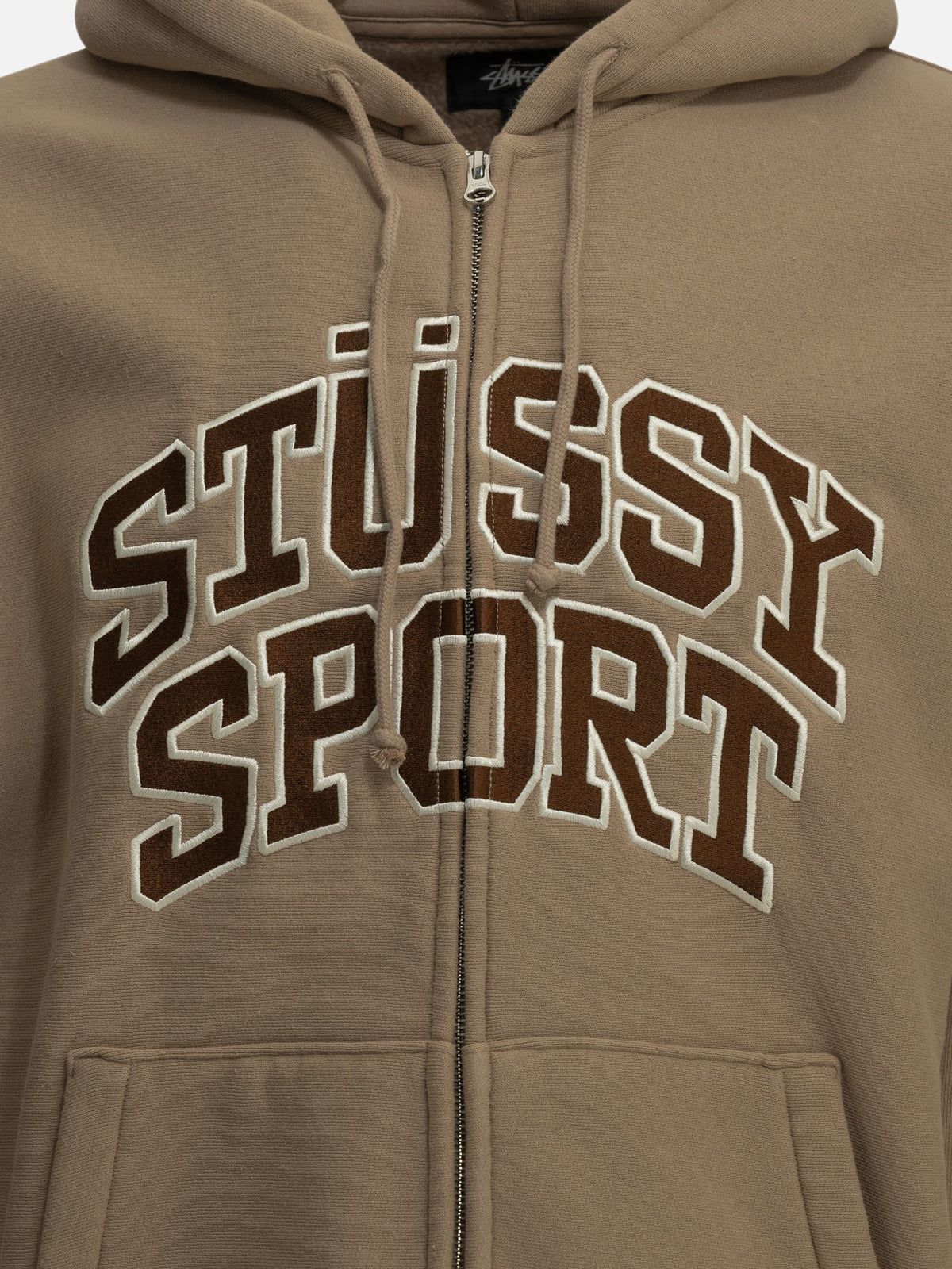 Stüssy "Stüssy Sport" Zip-Up Sweatshirt Beige - VIETTI