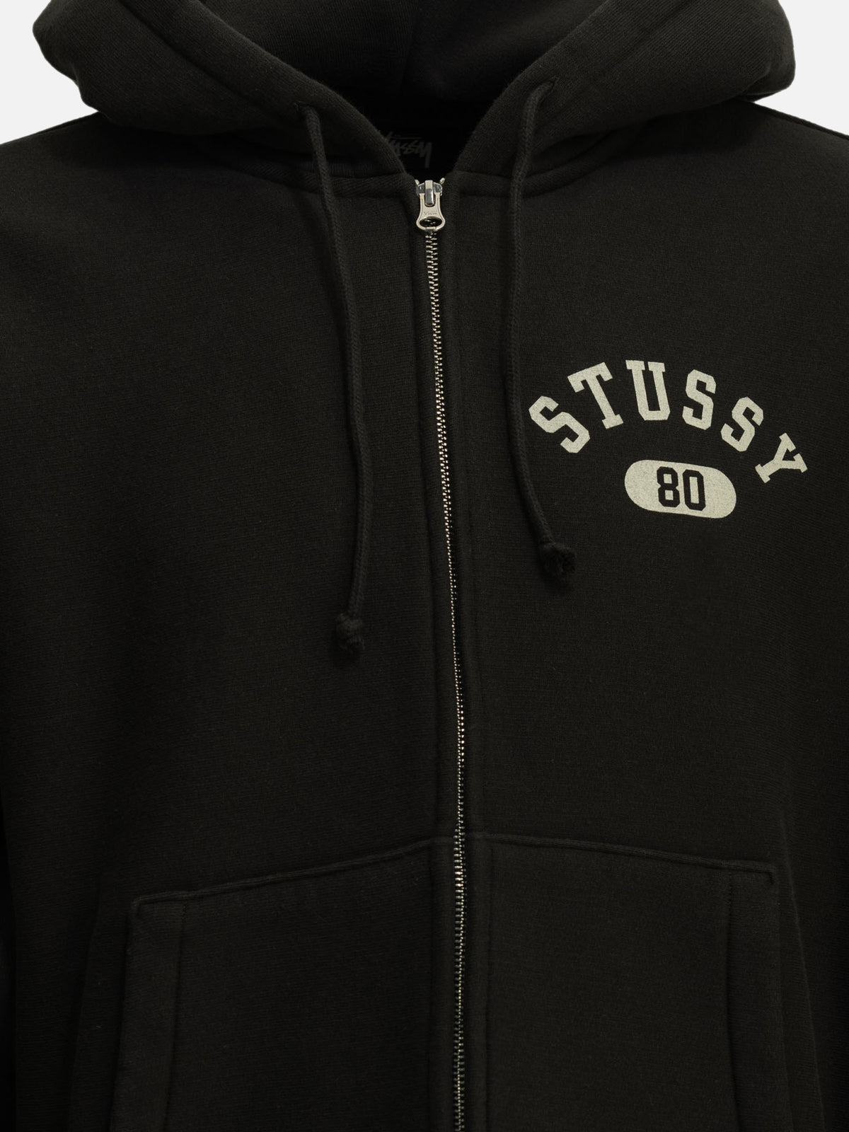 Stüssy "Varsity" Zip-Up Sweatshirt Black - VIETTI