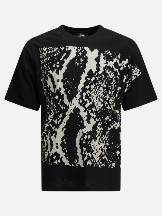 Stüssy "Snakeskin" Crew-Neck T-Shirt Black

