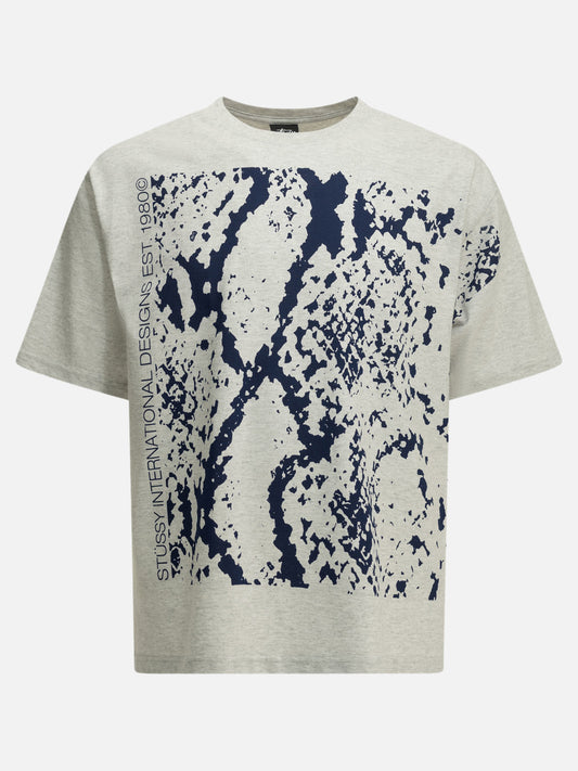 Stüssy "Snakeskin" Crew-Neck T-Shirt Grey

