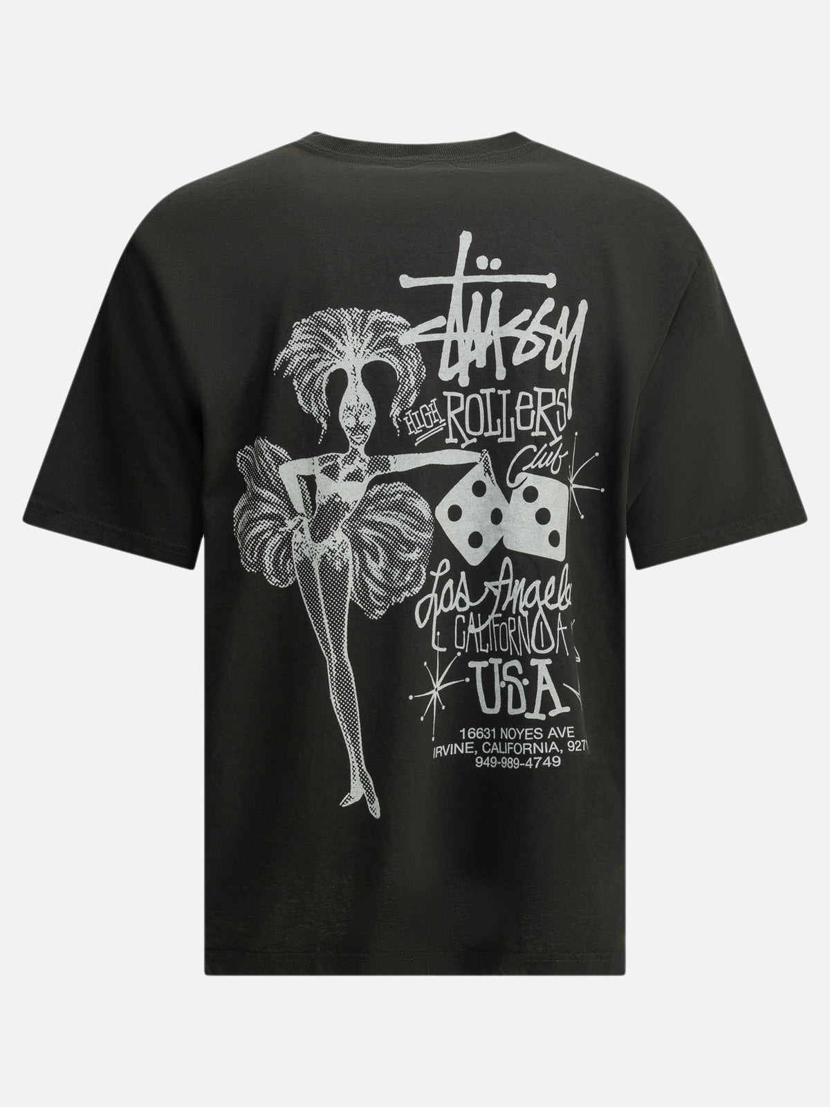 Stüssy "High Rollers" Crew-Neck T-Shirt Black

