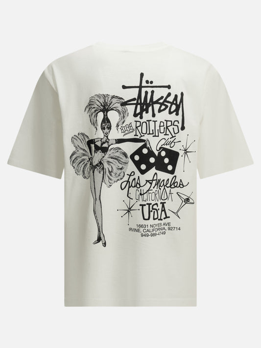 Stüssy "High Rollers" Crew-Neck T-Shirt White

