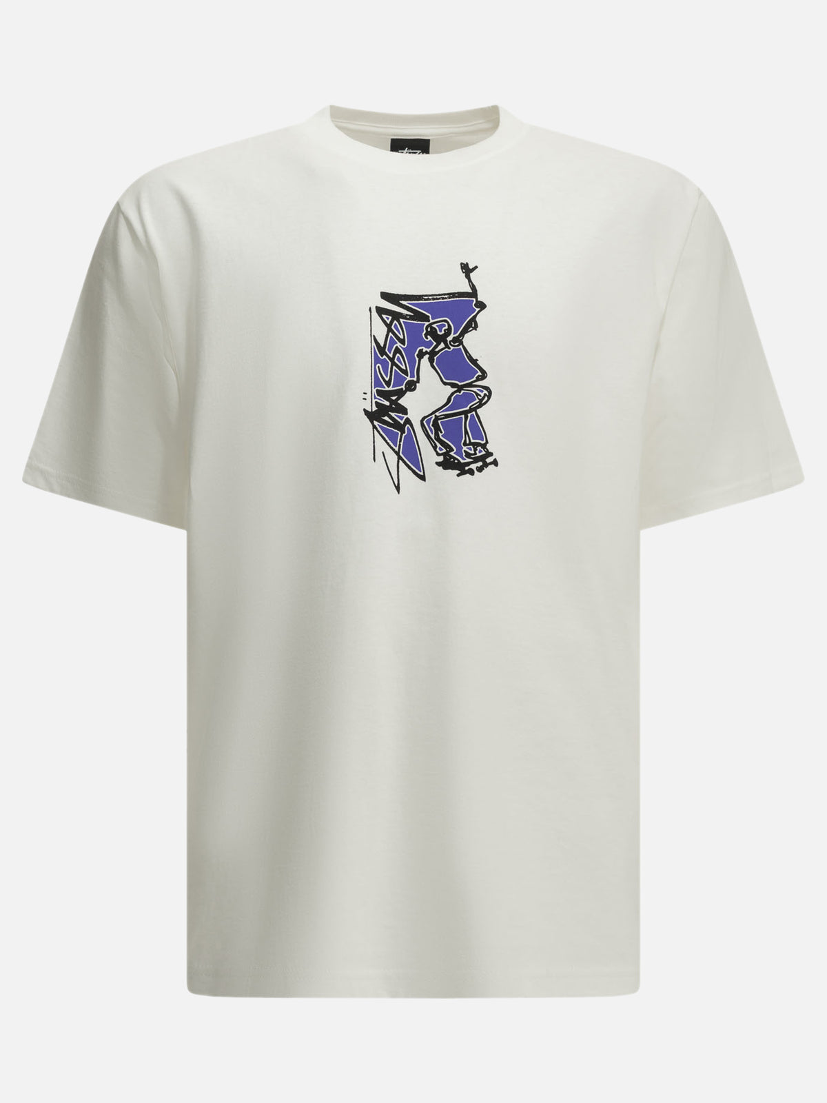 Stüssy "Sk8" Crew-Neck T-Shirt White


