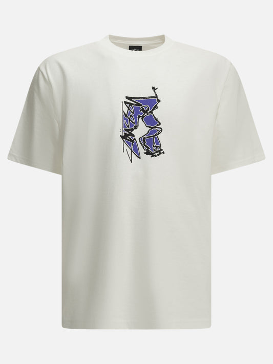 Stüssy "Sk8" Crew-Neck T-Shirt White

