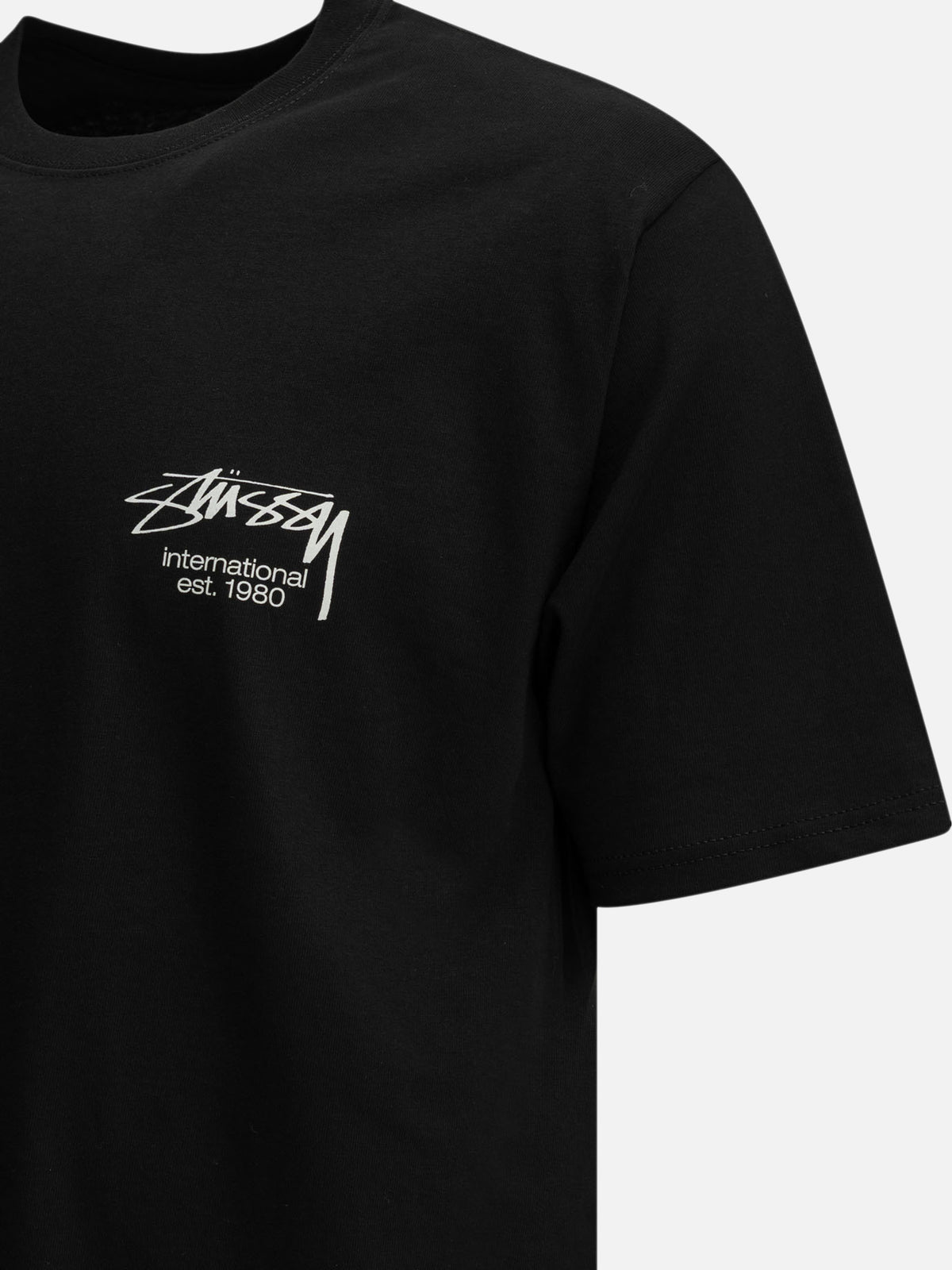 Stüssy "Dice Clock" Crew-Neck T-Shirt Black - VIETTI