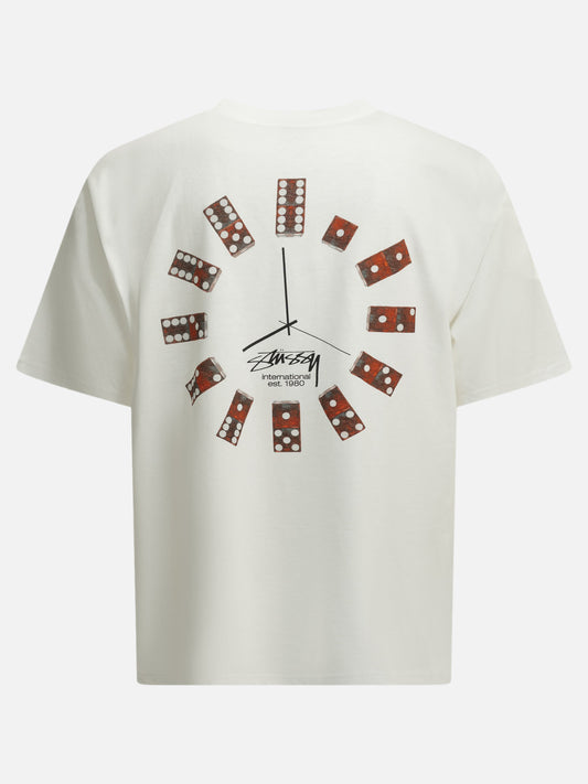 Stüssy "Dice Clock" Crew-Neck T-Shirt White

