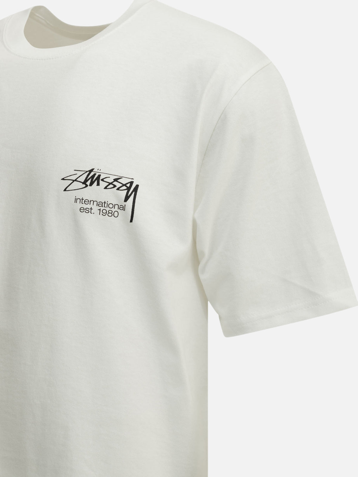 Stüssy "Dice Clock" Crew-Neck T-Shirt White

