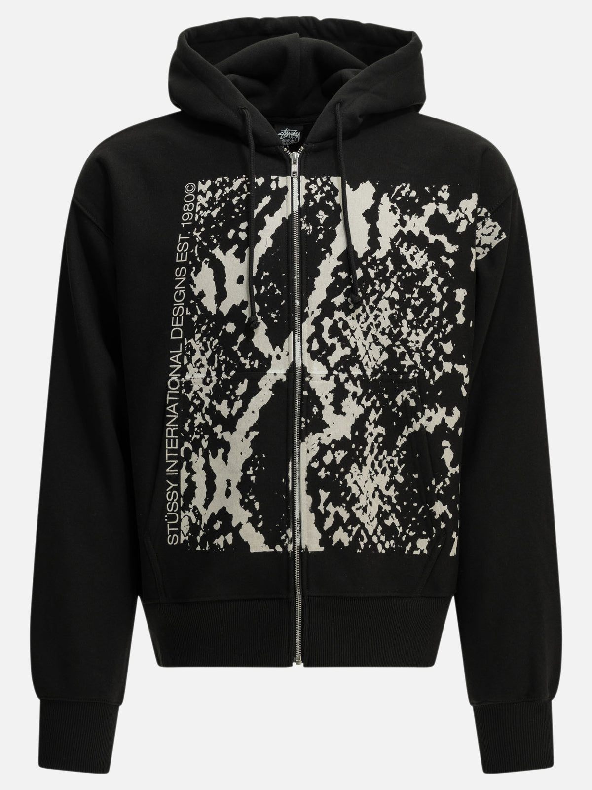 Stüssy "Snakeskin" Zip-Up Sweatshirt Black

