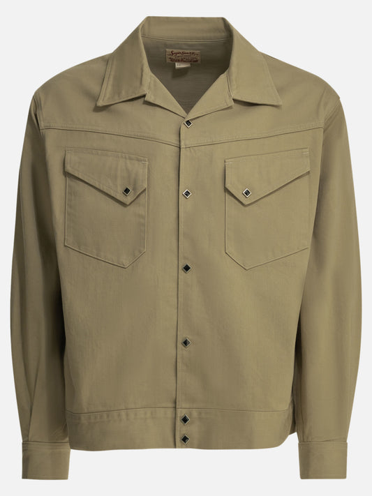 Overshirt jackets Solid colour  Beige - Sugar Cane Men | PDP | VIETTI Online Store 
