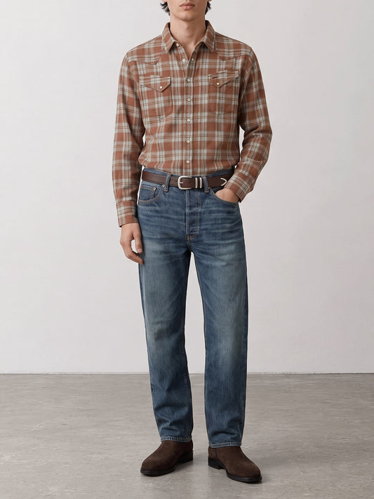 Casual shirts Plaid  Orange - Sugar Cane Men | PLP | VIETTI Online Store | 2
