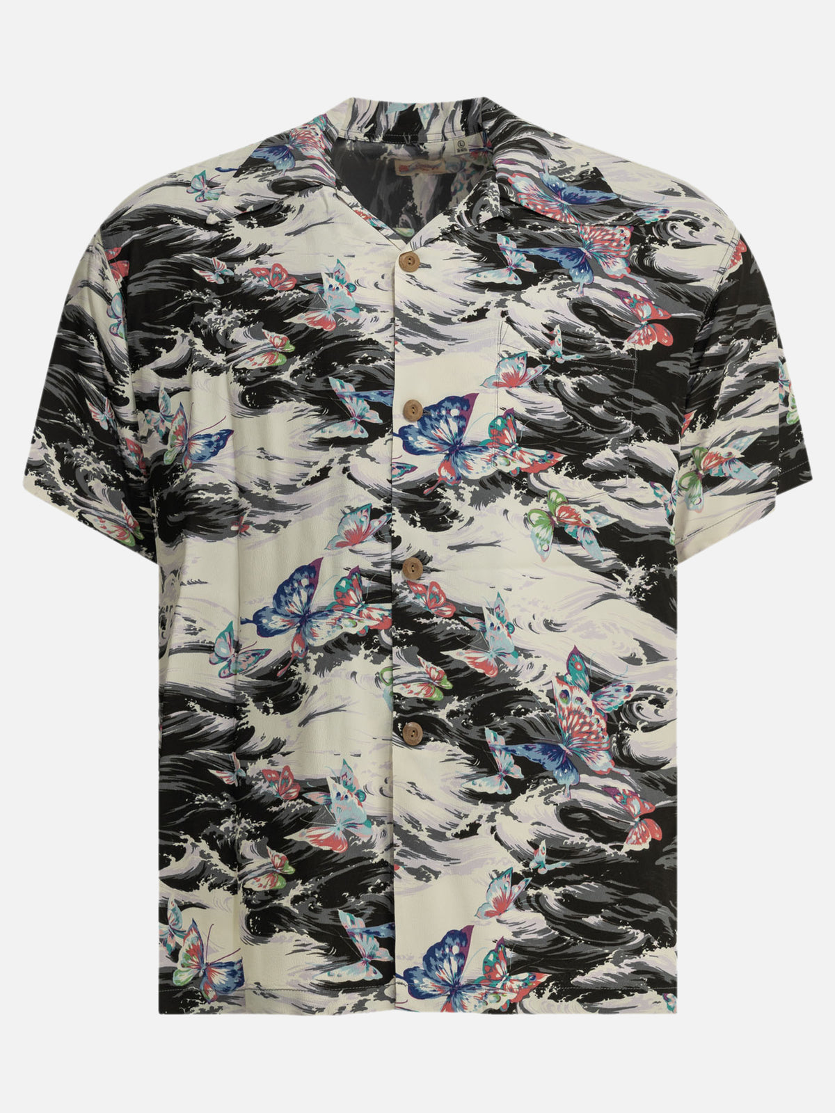 Sun Surf "Butterfly Splash" Casual Shirt Black