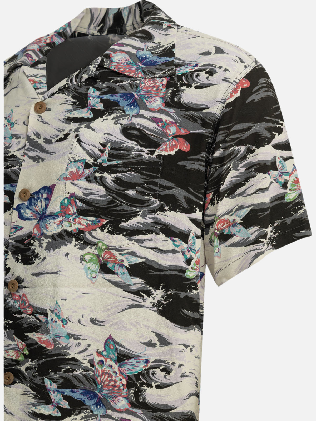 Sun Surf "Butterfly Splash" Casual Shirt Black - VIETTI