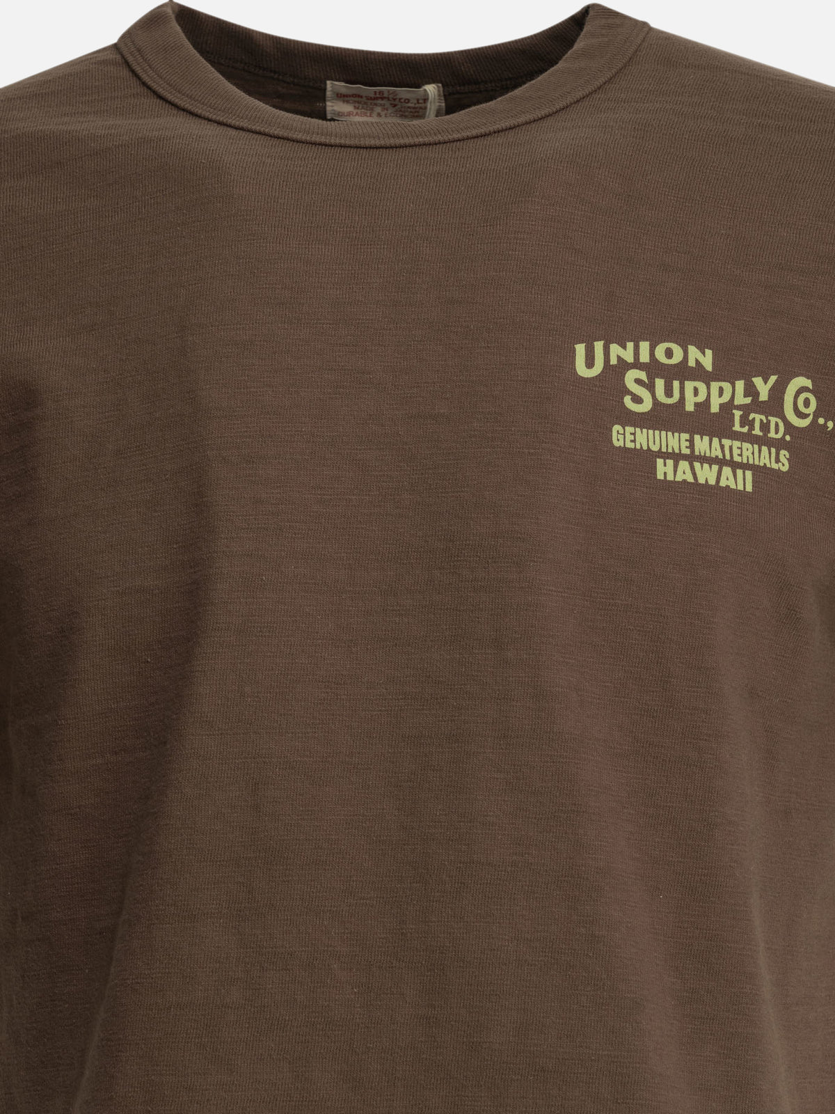 Sun Surf Crewneck T-shirt with logo Brown - VIETTI