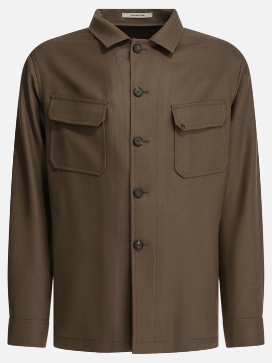Overshirt jackets Solid colour  Brown - Tagliatore Men | PLP | VIETTI Online Store 
