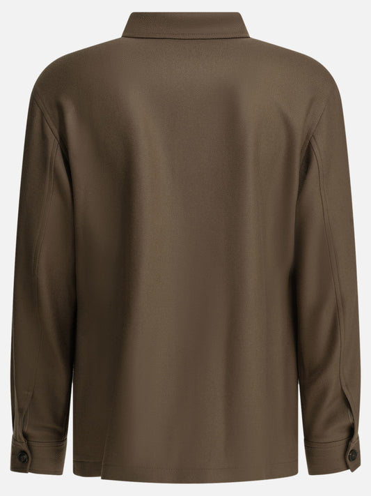 Overshirt jackets Solid colour  Brown - Tagliatore Men | PLP | VIETTI Online Store | 2
