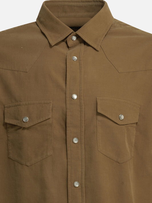Tom Ford Corduroy Western Shirt Beige

