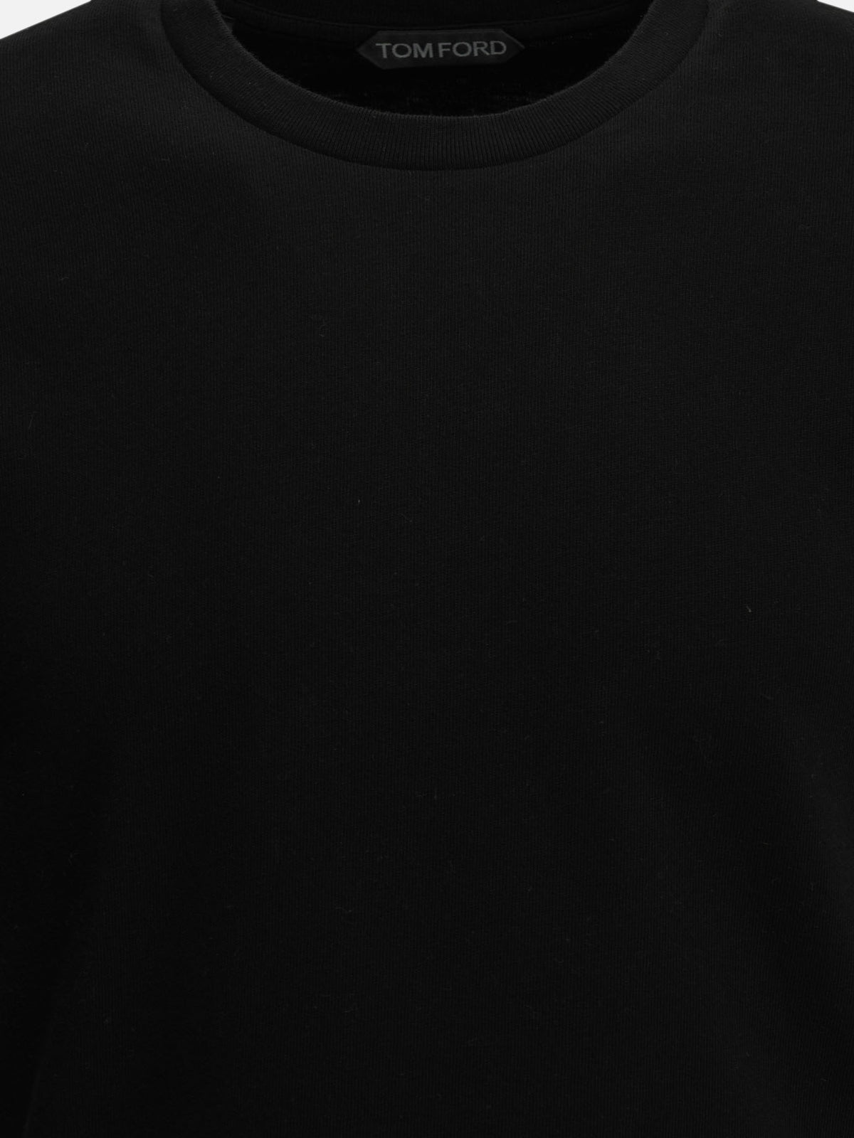 Tom Ford Cotton crew-neck T-shirt Black - VIETTI